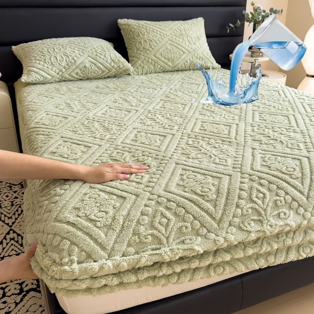 Luxurious Embossed Fleece Bedspread