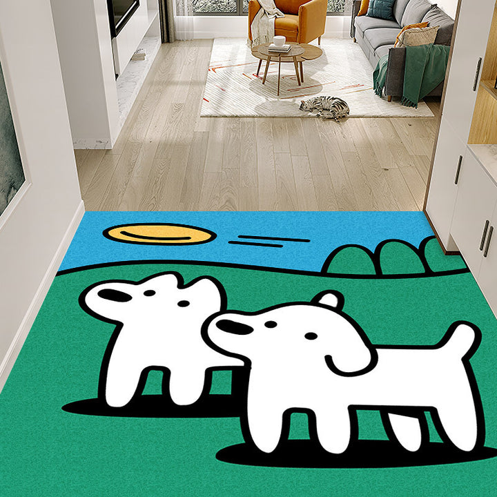 Playful Dog-Themed Area Rug