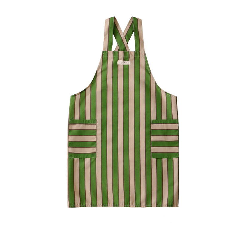 Bib apron with crossed straps and large front pockets Stornfield