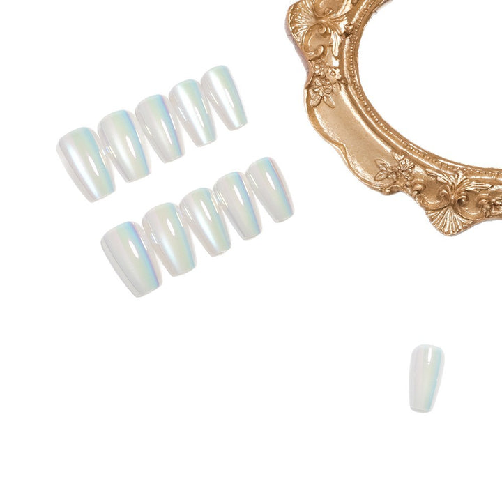 Iridescent Glossy Press-On Nail Set Stornfield