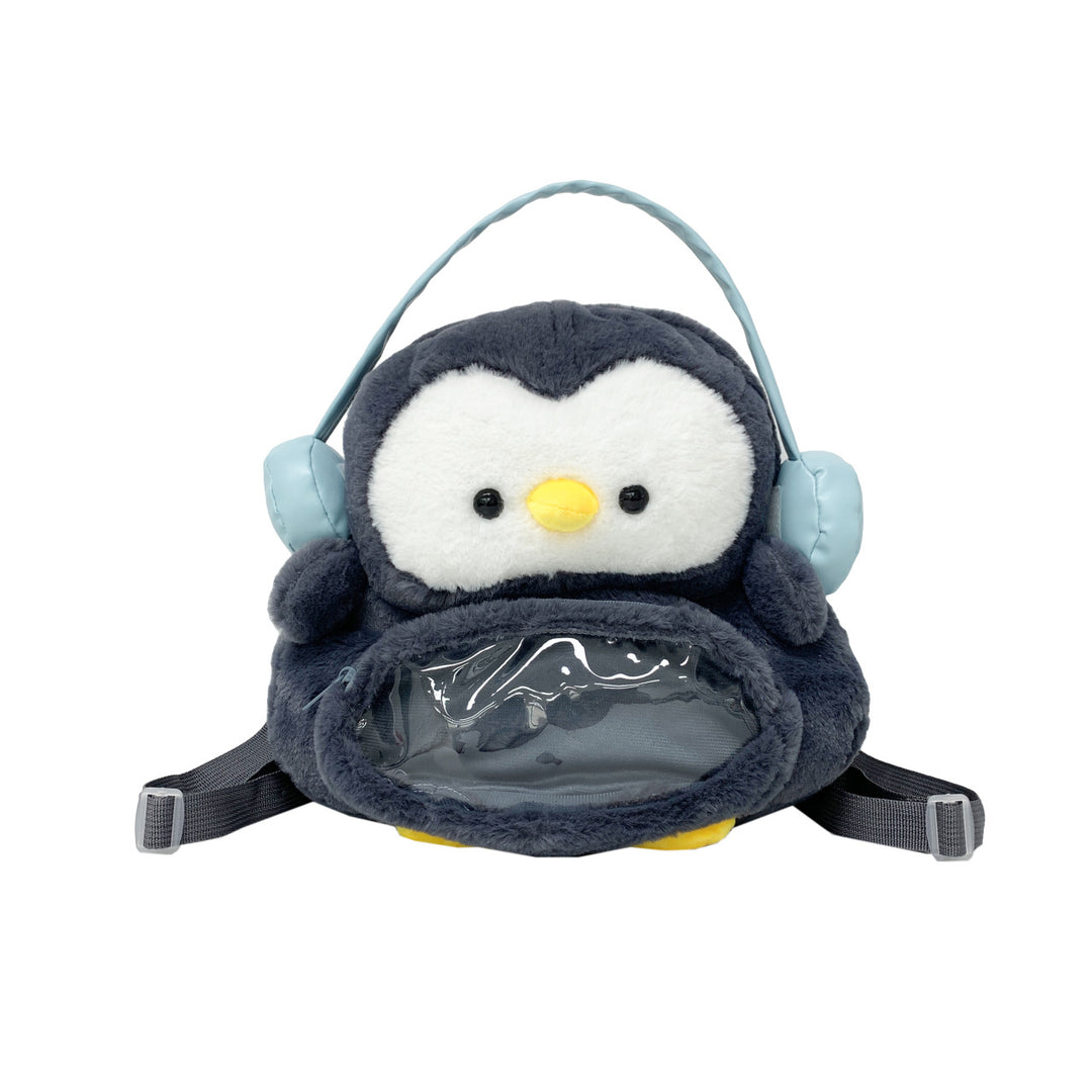 Plush backpack with transparent viewing window Stornfield