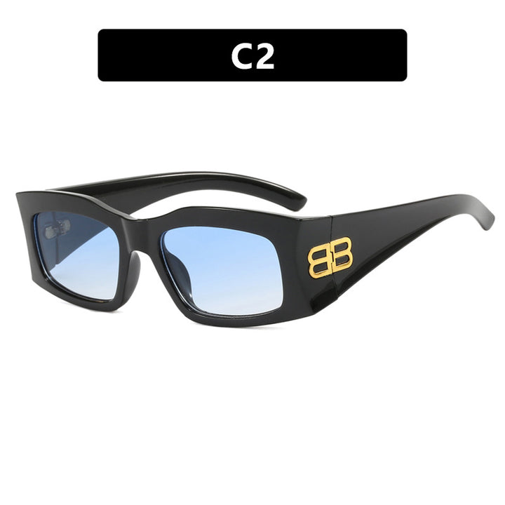 Women's fashionable sunglasses with angular frame and polarized lenses Stornfield
