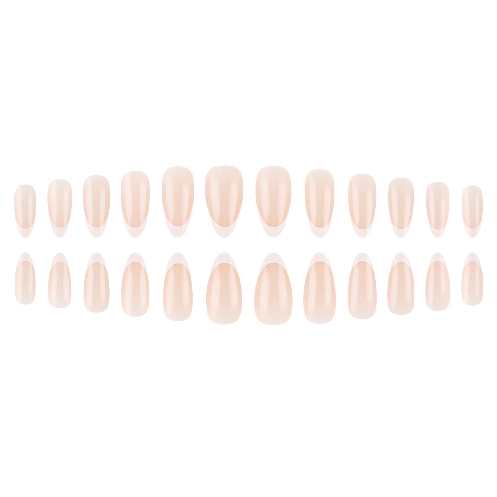 Elegant French Tip Stiletto Press-On Nails Stornfield