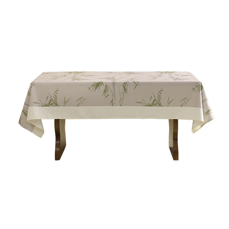 Rectangular tablecloth made of easy-care cotton blend with subtle bamboo print Stornfield