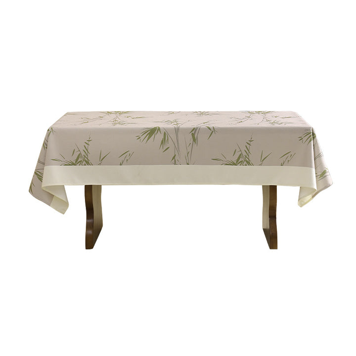 Rectangular tablecloth made of easy-care cotton blend with subtle bamboo print Stornfield