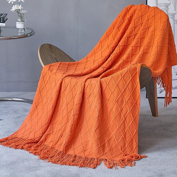 Cozy Knitted Throw Blanket