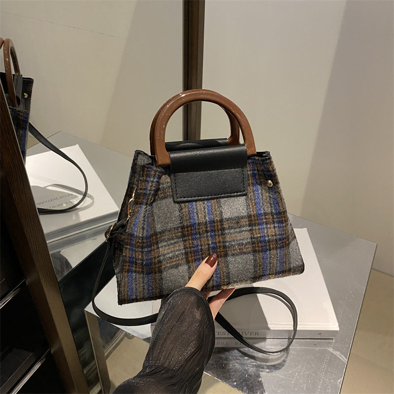 Plaid Structured Mini Handbag Stornfield