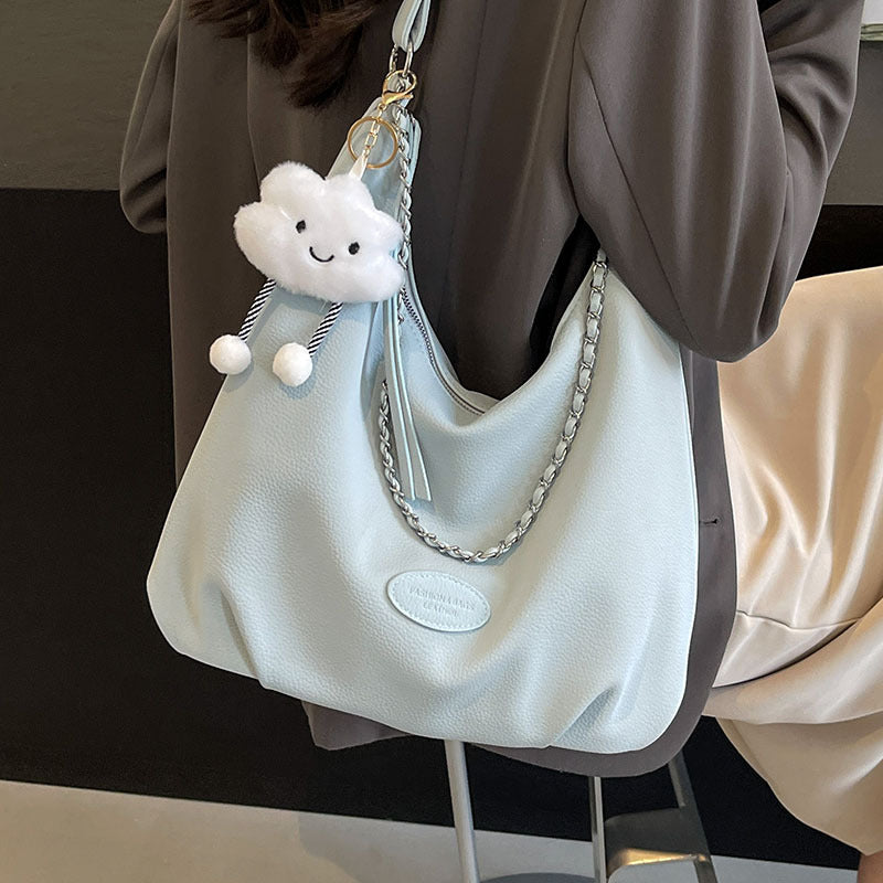 Soft Leather Slouchy Shoulder Bag