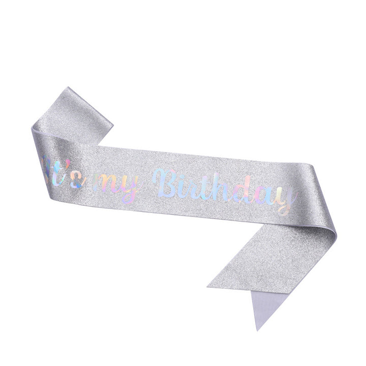 Ladies Festive Birthday Band with Glitter Design Stornfield