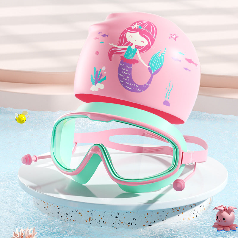 Kids Dinosaur-Themed Swim Mask and Cap Set Stornfield