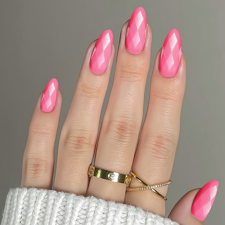 Diamond-Shaped Glossy Nail Extensions Stornfield