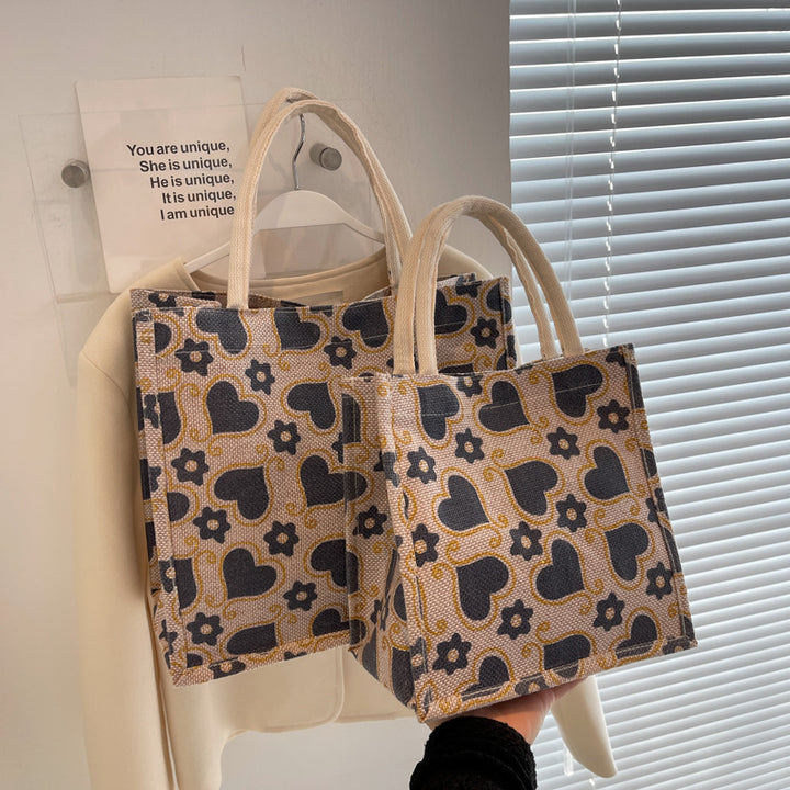 Casual Heart Pattern Tote Bag
