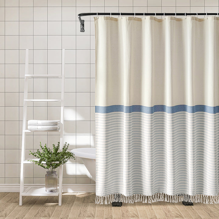 Elegant Textured Shower Curtain Stornfield