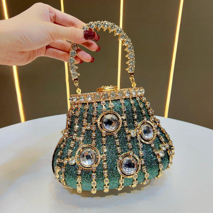 Vintage-Inspired Rhinestone Evening Handbag
