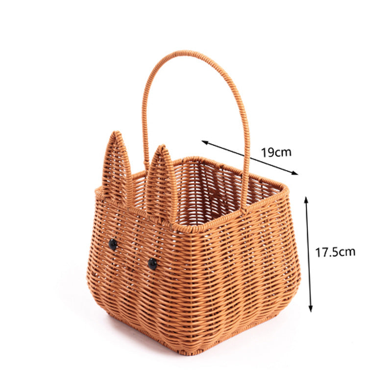 Decorative Animal-Shaped Woven Storage Basket Stornfield