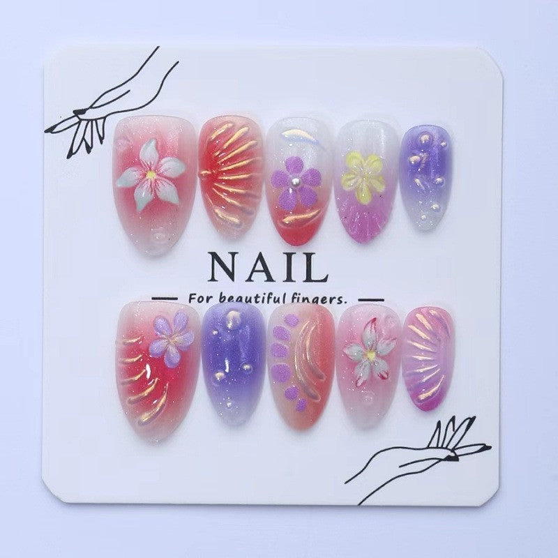 Artistic Floral Press-On Nail Collection Stornfield