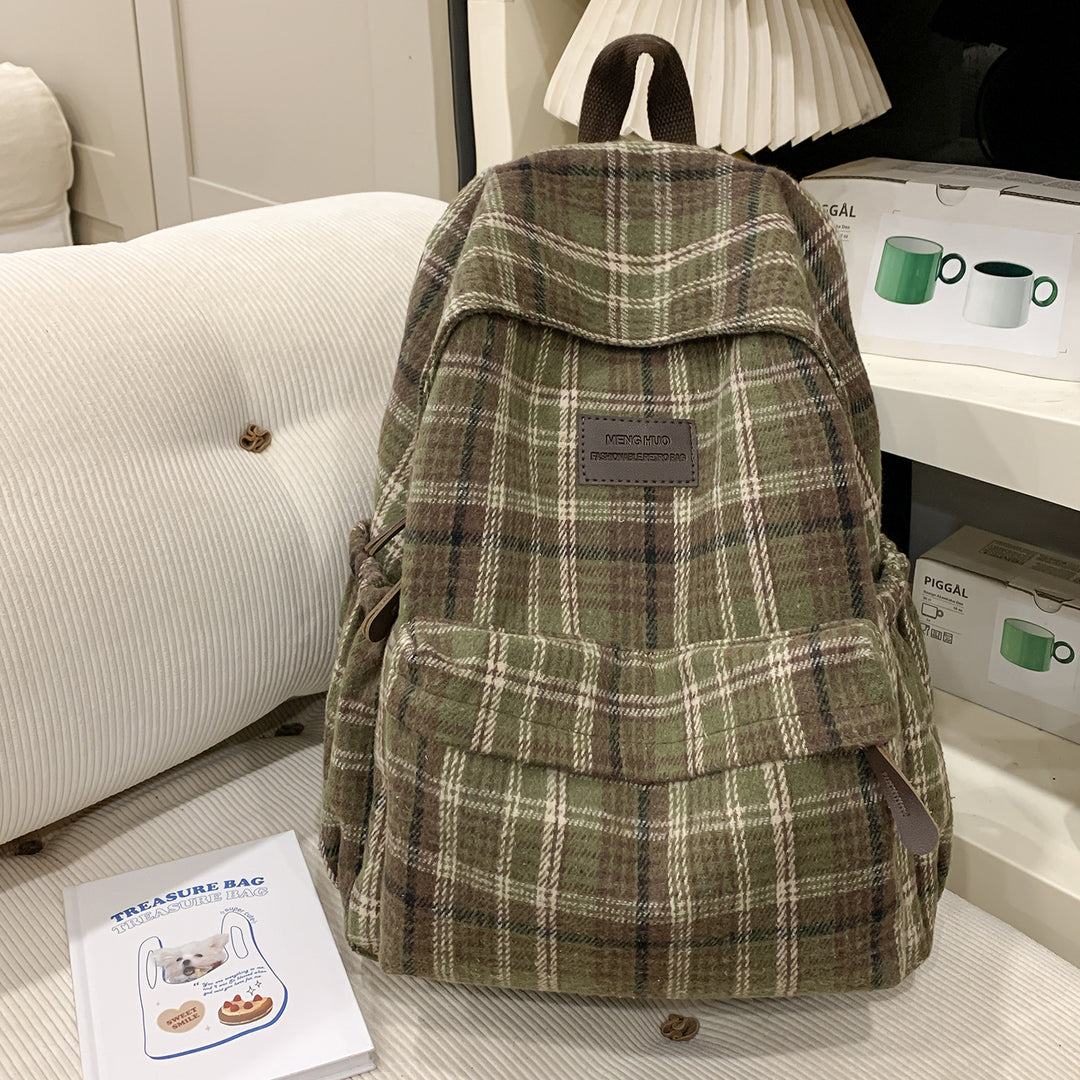 Cozy Plaid Backpack Stornfield