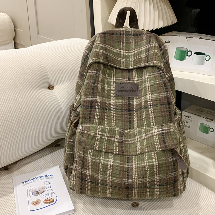 Cozy Plaid Backpack Stornfield