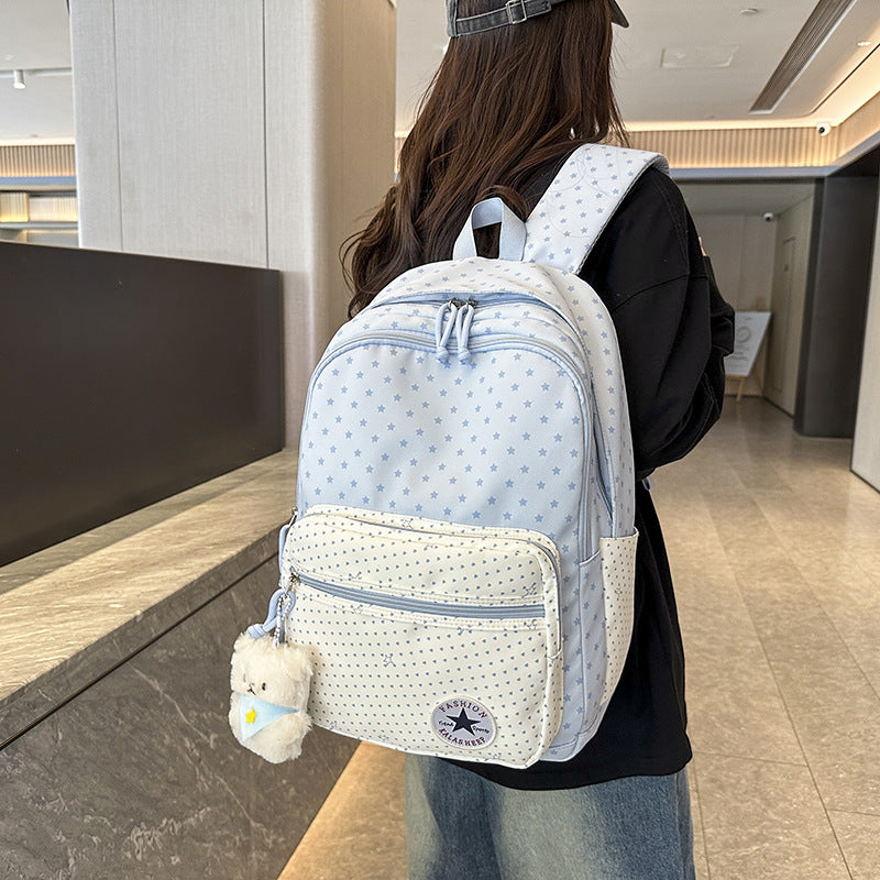 Playful Star-Patterned School Backpack Stornfield