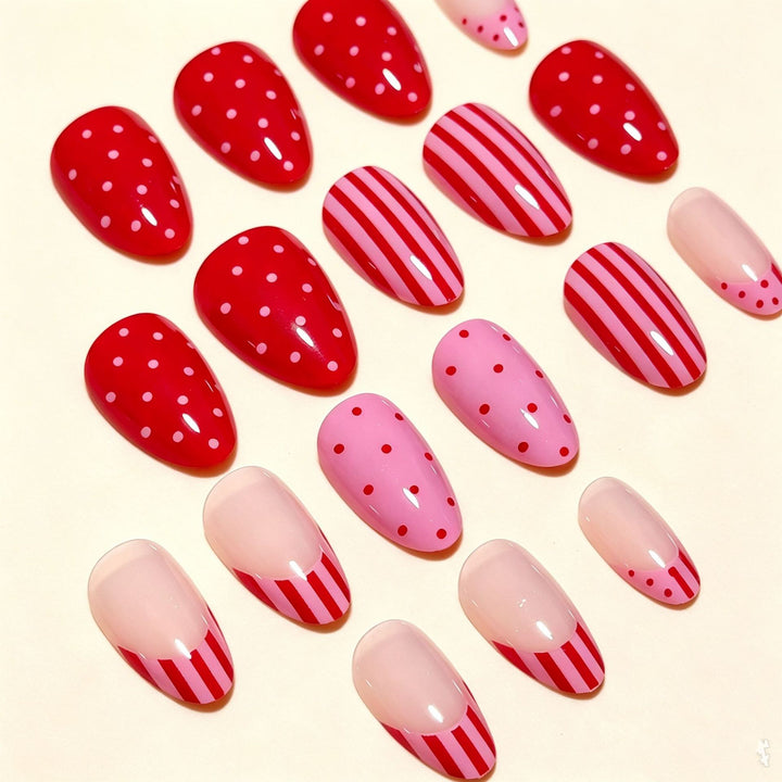Artistic Nail Design with Heart and Stripes Stornfield