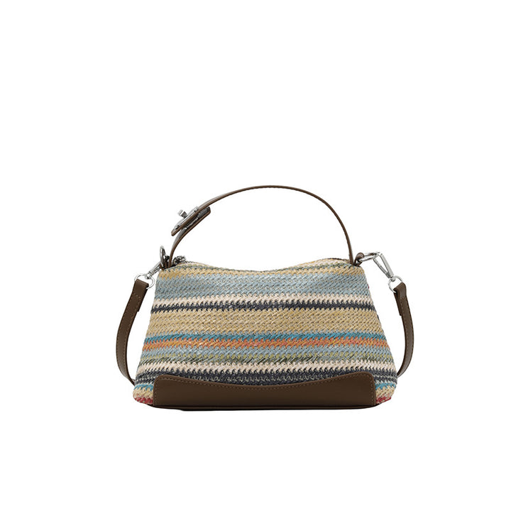 Stylish Striped Woven Handbag