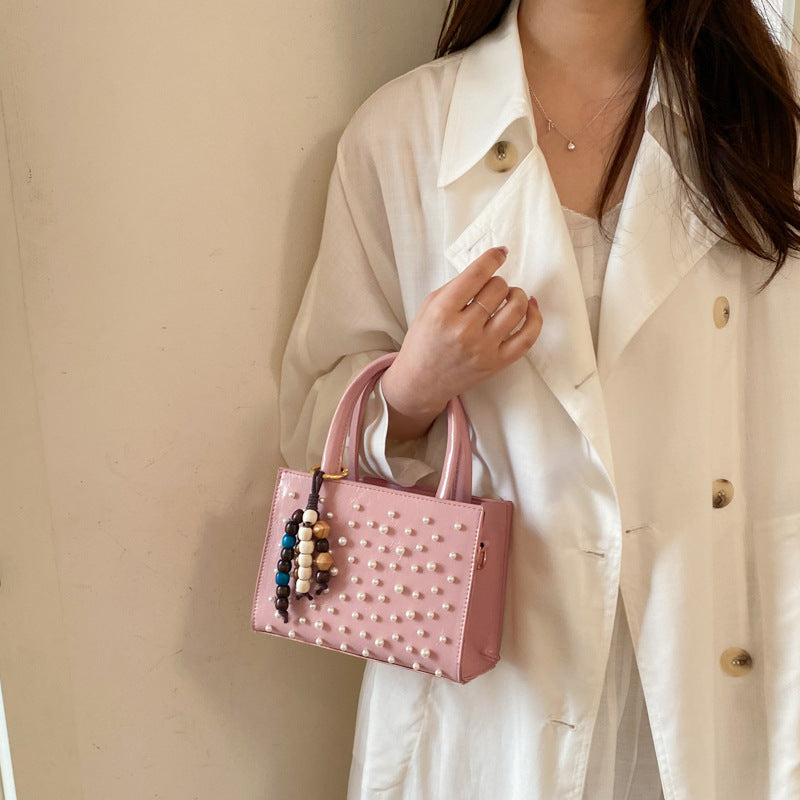 Pearl-Embellished Mini Handbag