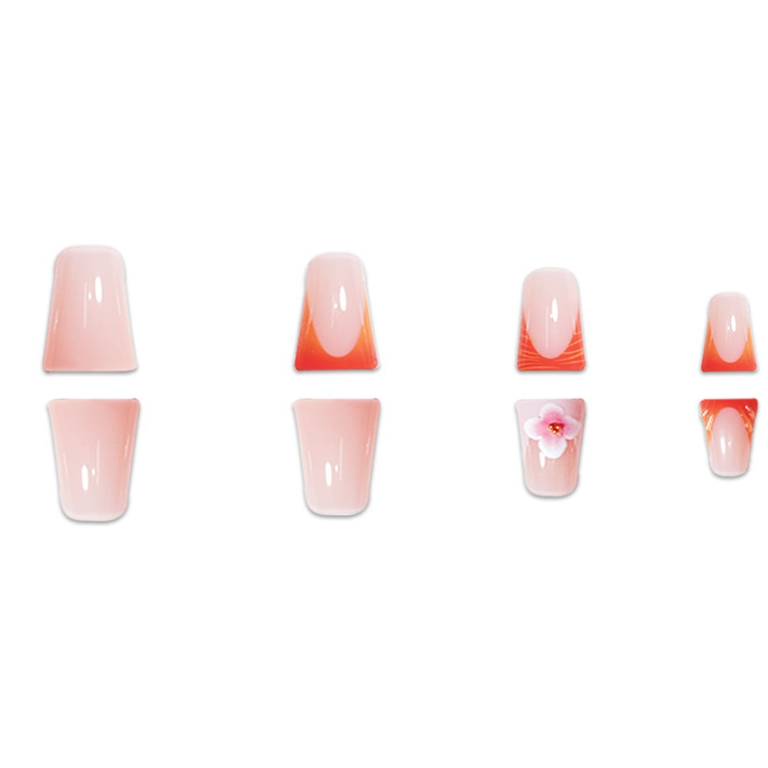 Floral Accent Press-On Nail Set Stornfield
