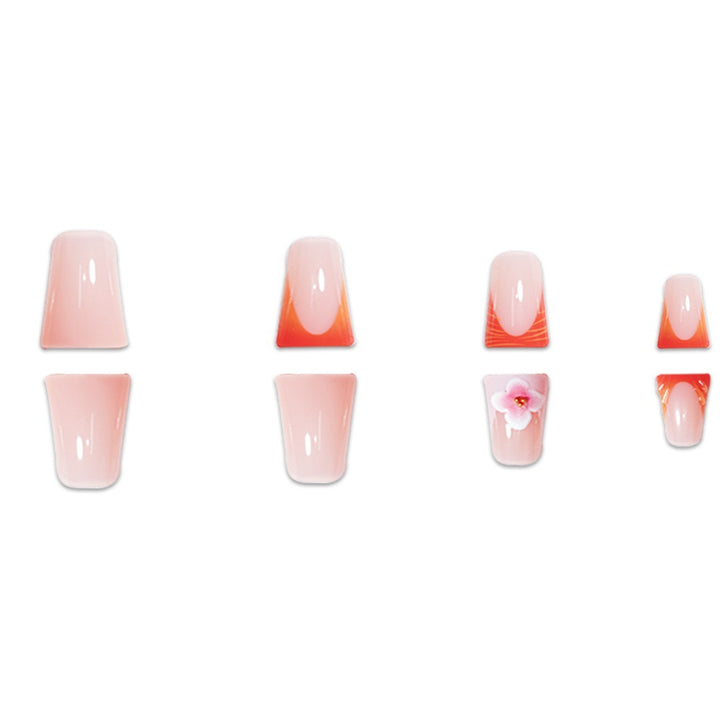 Floral Accent Press-On Nail Set Stornfield