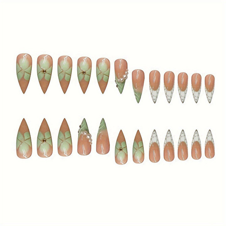 Decorative Stiletto Press-On Nail Extensions Stornfield