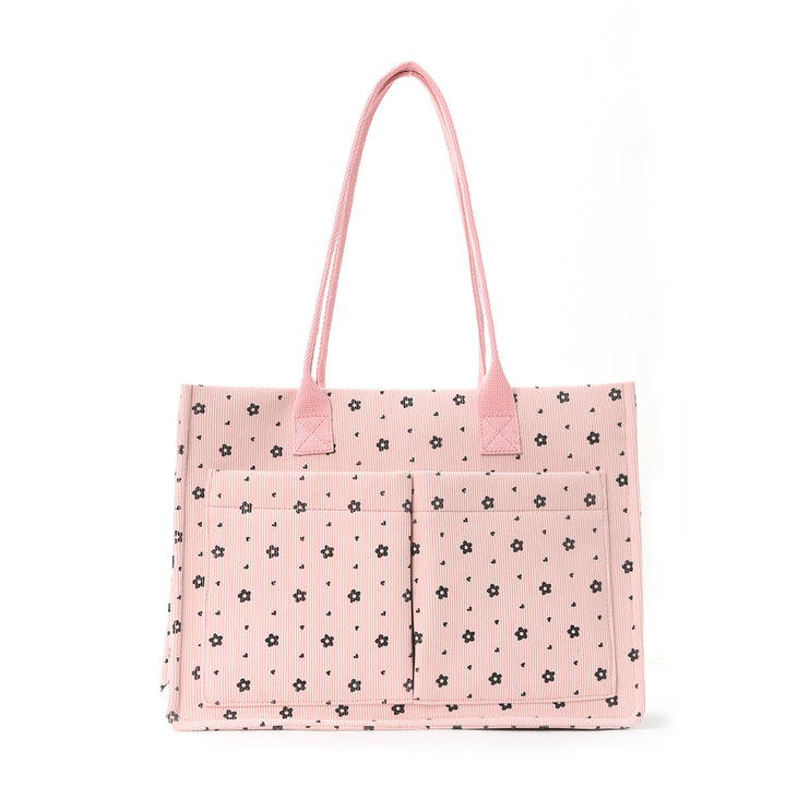 Spacious shopping and everyday bag with modern floral patterns Stornfield