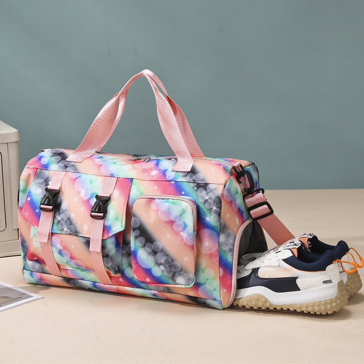 Colorful Patterned Travel Duffel Bag