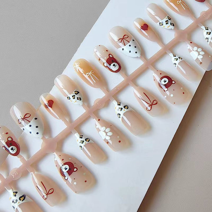 Artificial nails with animal and flower motifs Stornfield