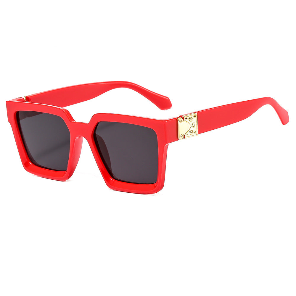 Women stylish square sunglasses with golden accents Stornfield