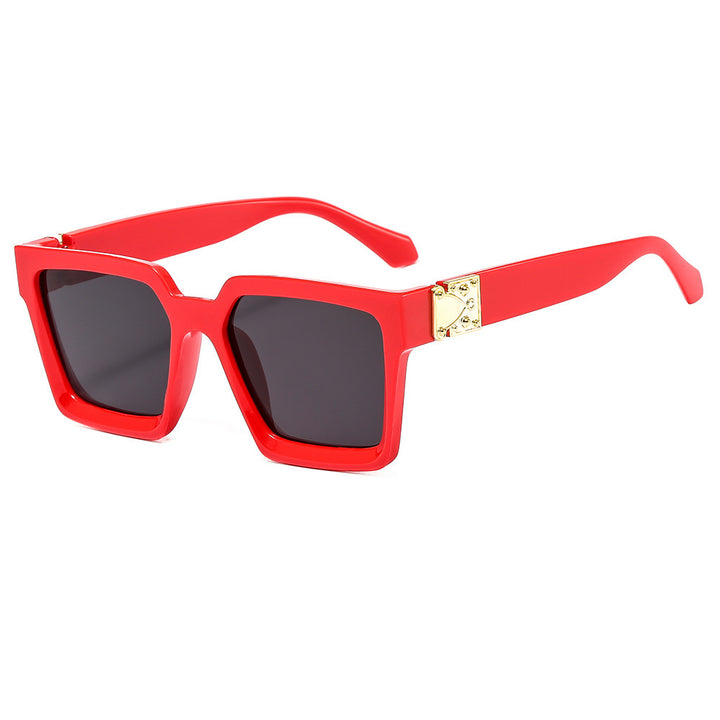 Women stylish square sunglasses with golden accents Stornfield