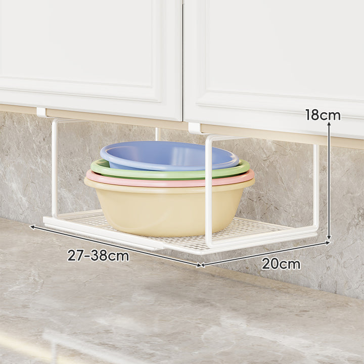 Adjustable Under-Cabinet Sliding Mesh Storage Shelf Rack