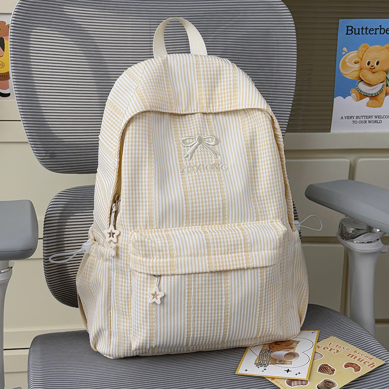 Adorable Striped Graphic Backpack Stornfield