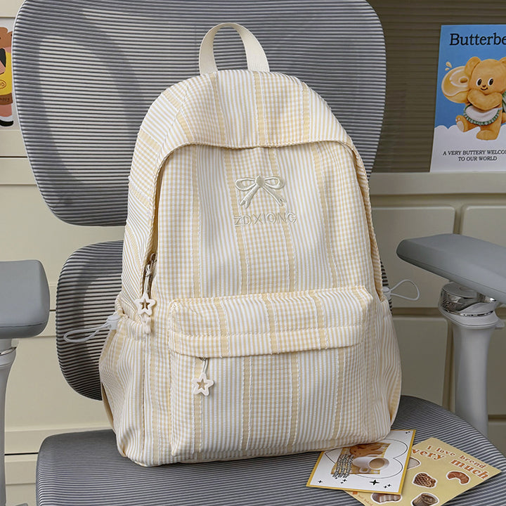 Adorable Striped Graphic Backpack Stornfield