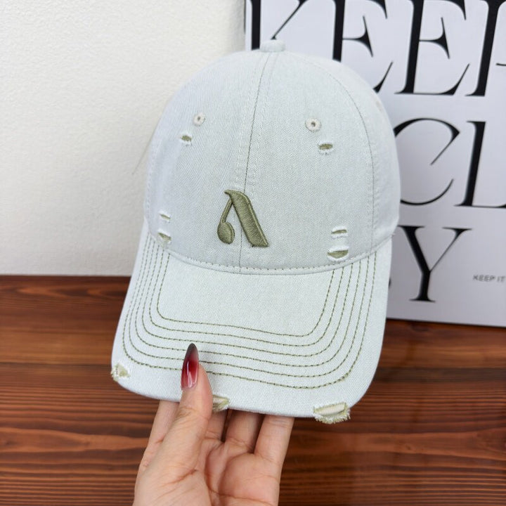 Men's Distressed Denim Style Cap Stornfield
