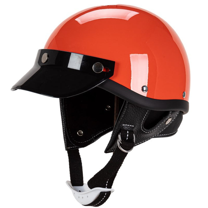 Classic Motorcycle Half-Helmet with Visor Stornfield