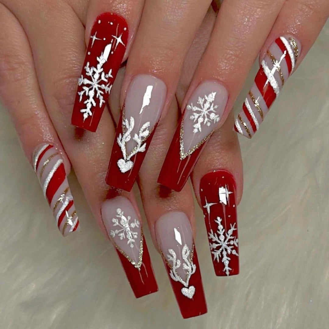 Artificial nail set with elegant pointed accents Stornfield