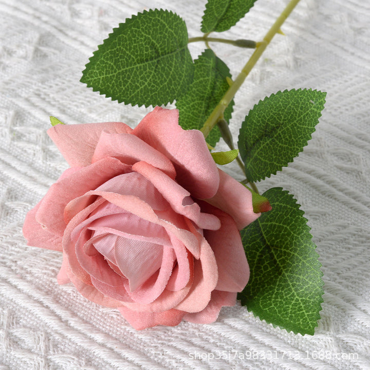 Realistic Silk Rose Decoration