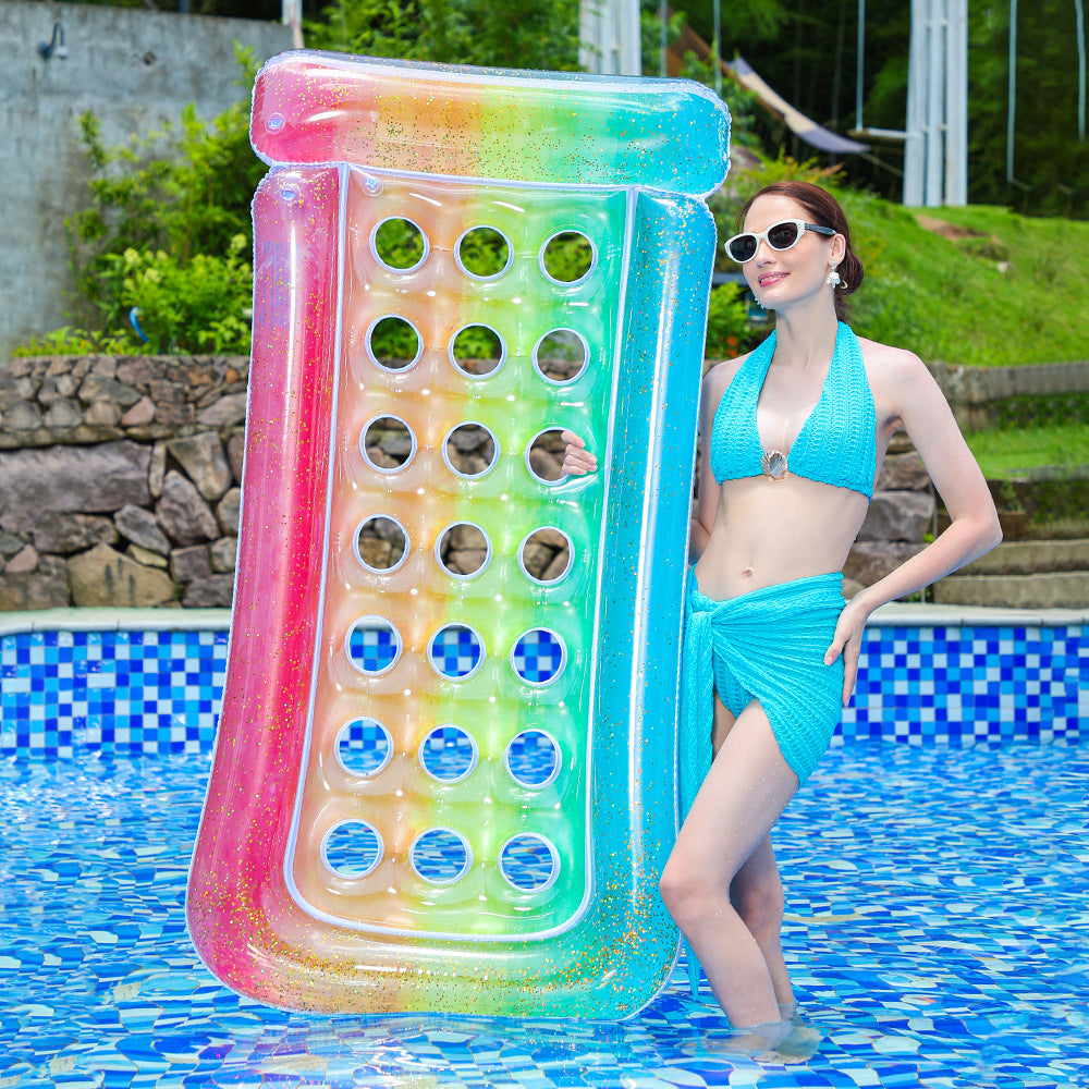 Women's Inflatable Comfort Pool Lounge with Integrated Drink Holders Stornfield