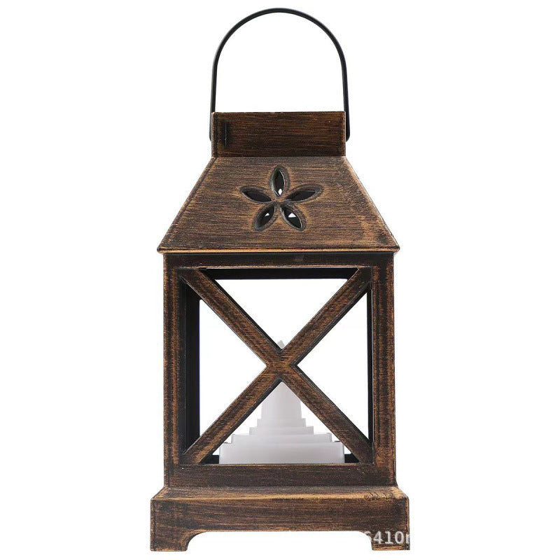 Vintage Lantern with Floral Design Stornfield