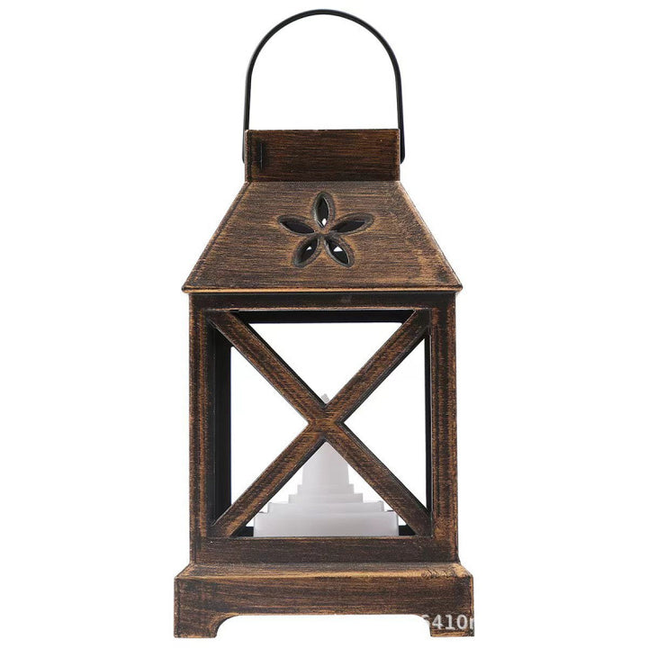 Vintage Lantern with Floral Design Stornfield