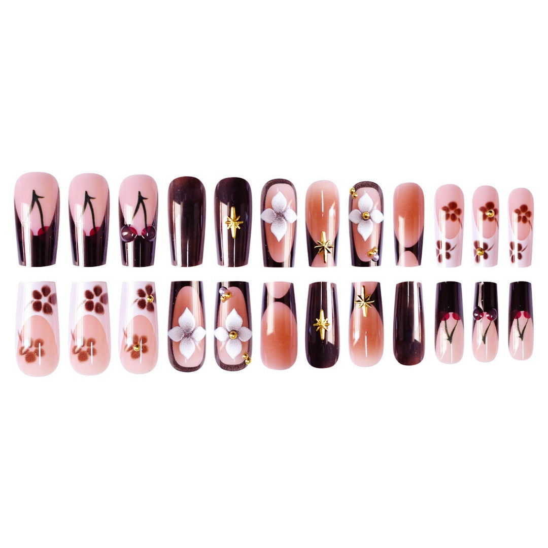 Artistic Long Press-On Nail Art Stornfield