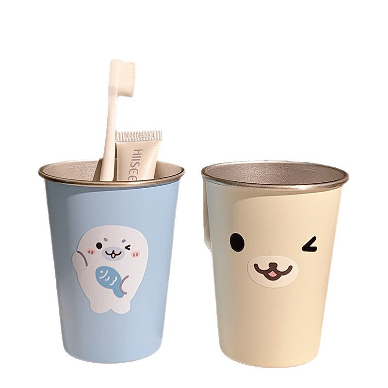 Stainless steel cup with cute seal motif Stornfield