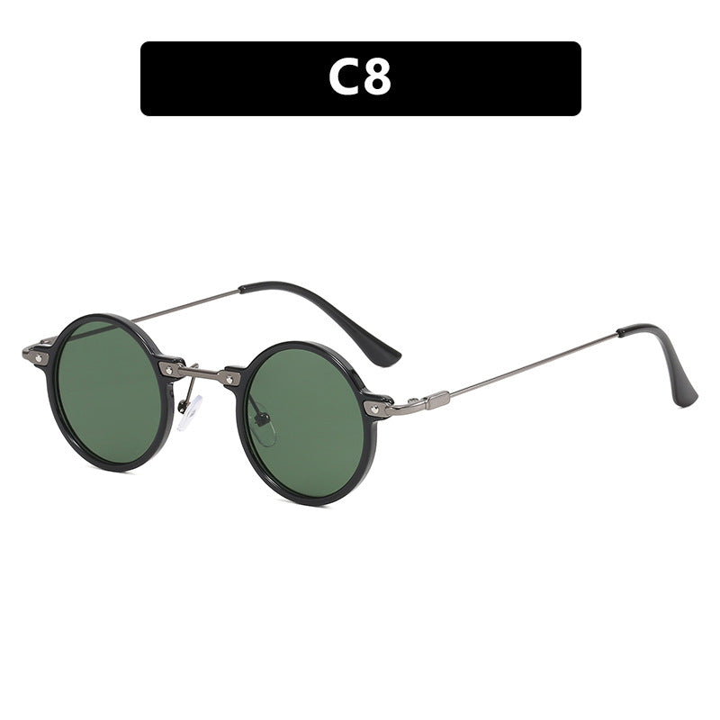 Women's fashionable round sunglasses with stylish metal frame and polarized lenses Stornfield