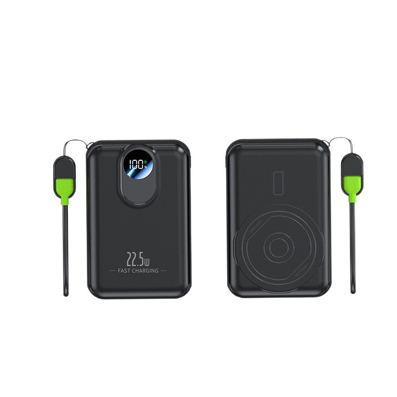 Portable power bank with integrated wireless charging function and digital display Stornfield