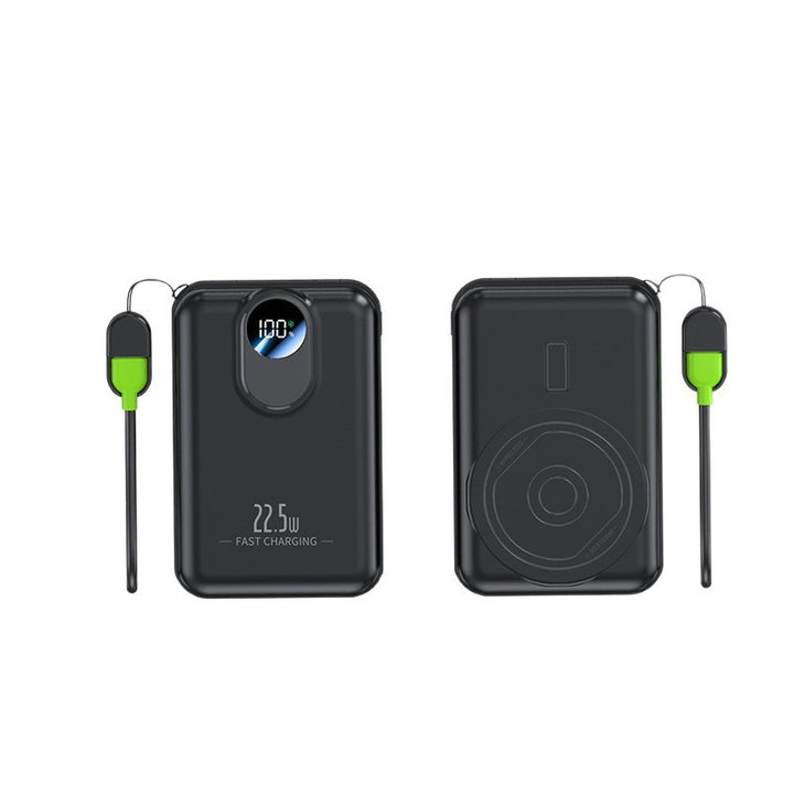 Portable power bank with integrated wireless charging function and digital display Stornfield
