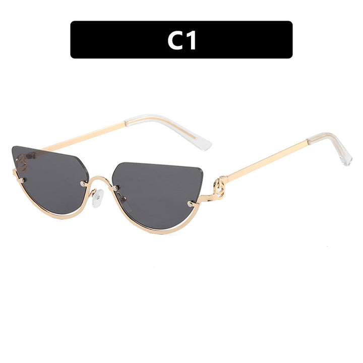 Ladies Cat-Eye Sunglasses with Gold-Colored Metal Frame and UV Protection Stornfield